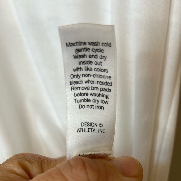 Athleta Tee Racerback Ruched Sleeveless Midi
Dress White Small - Picture 6 of 6